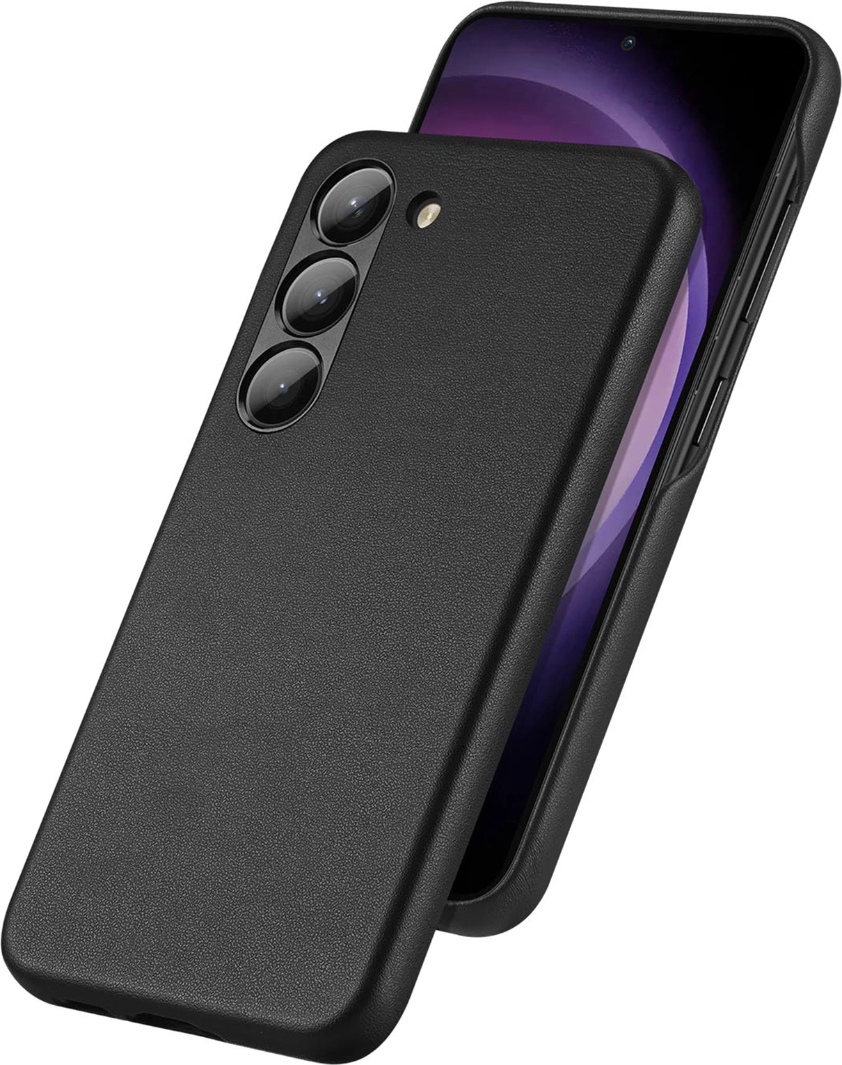 Mbështjellës Dux Ducis Grit për Samsung Galaxy S23+, lëkurë ekologjike, zi