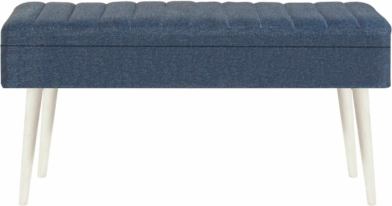 Set tavolinë me karrige për ngrënie, zgjatës, 5 pjesë, Skye Decor, Vina 1048-4, e bardhë, kaltër e errët