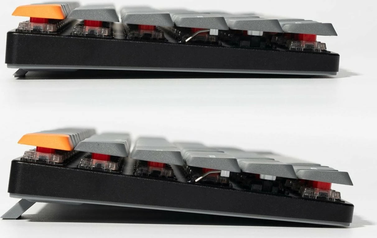 Tastierë mekanike Keychron K3 Max K3M-H3, Hot-swap, Gateron Low Profile Brown, 75%, tri-mode (USB-C/2.4GHz/Bluetooth 5.1), gri