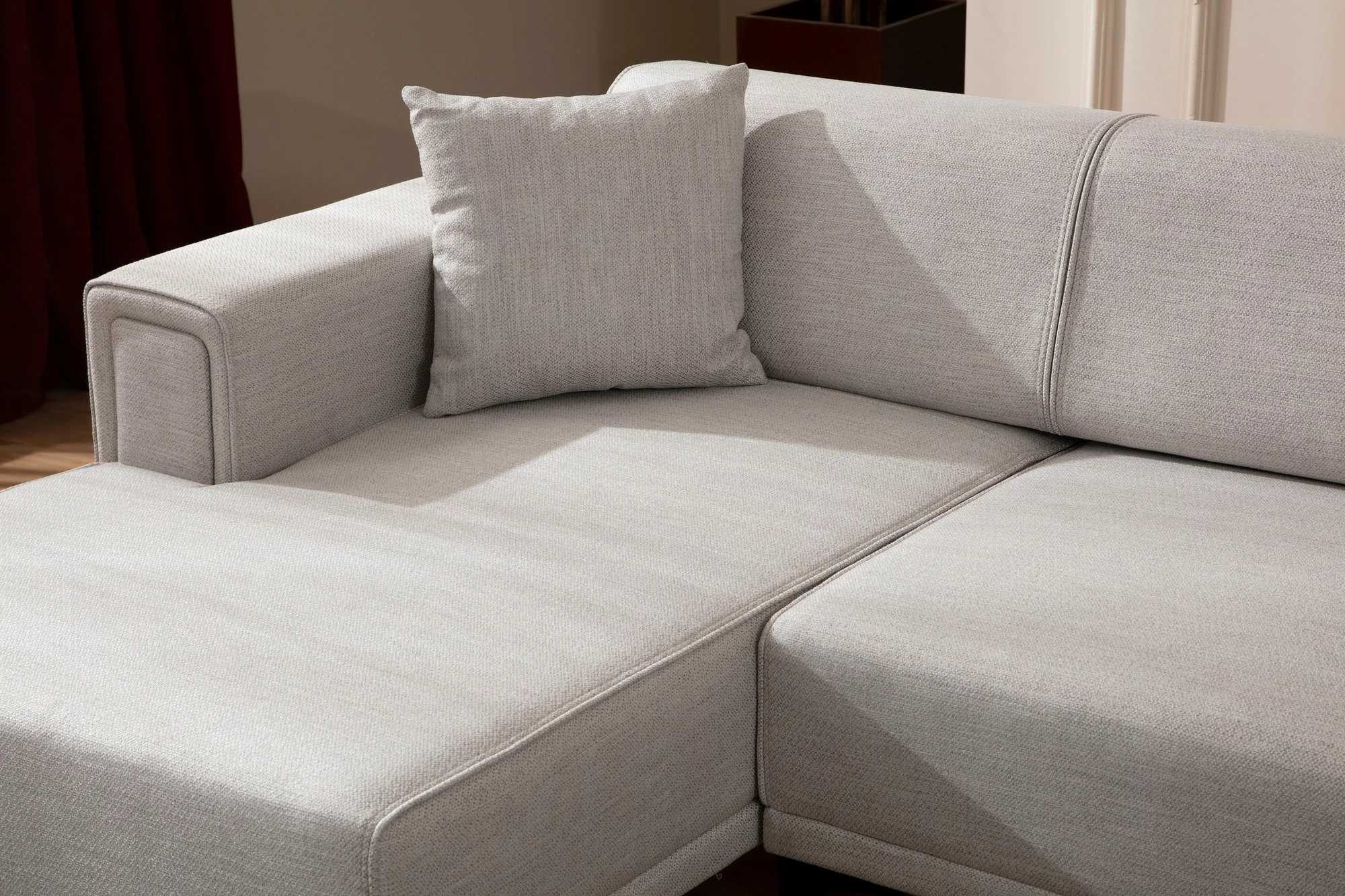 Kënd divan-krevat Atelier del Sofa, Horizon majtas, ngjyrë ecru