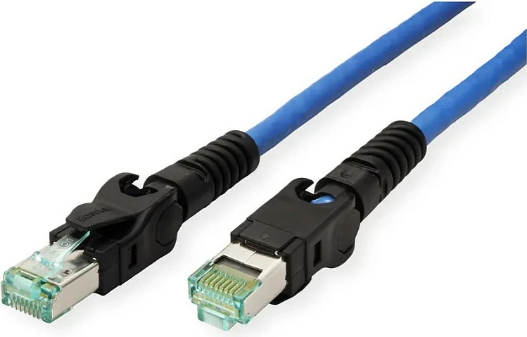 Kabllo rrjeti Easylan VarioBoot Cat6a S/FTP RJ-45 1m, 10Gbps, PoE++, blu