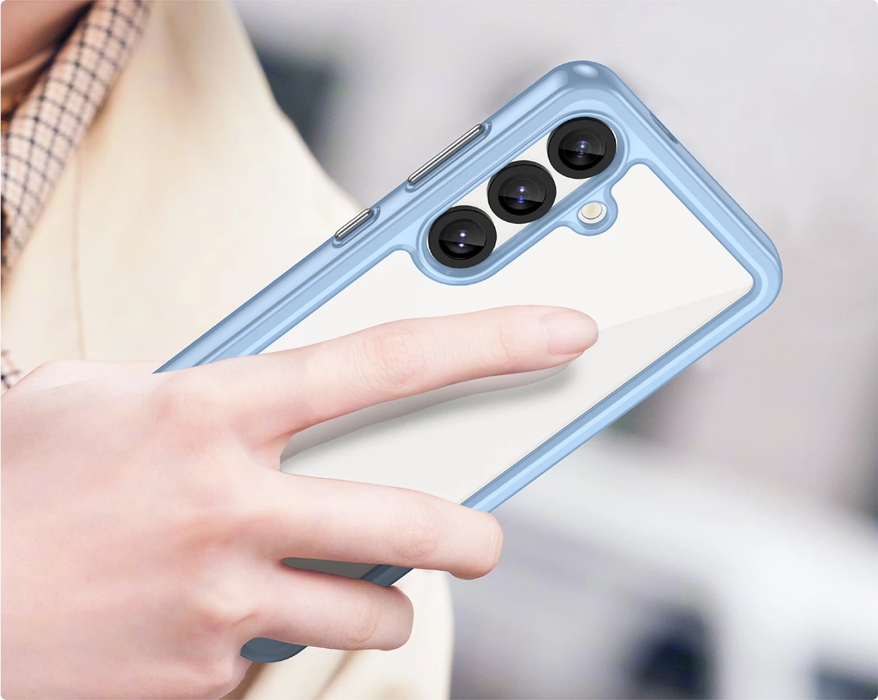 Mbështjellës Hurtel Outer Space Case për Samsung Galaxy S25, TPU/PC, Kaltër