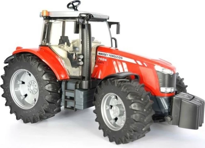 Traktor lodër, BRUDER, Massey Ferguson 7600 (BR-03046), shkallë 1:16, plastikë, për moshën 3+, i kuq/bardhë