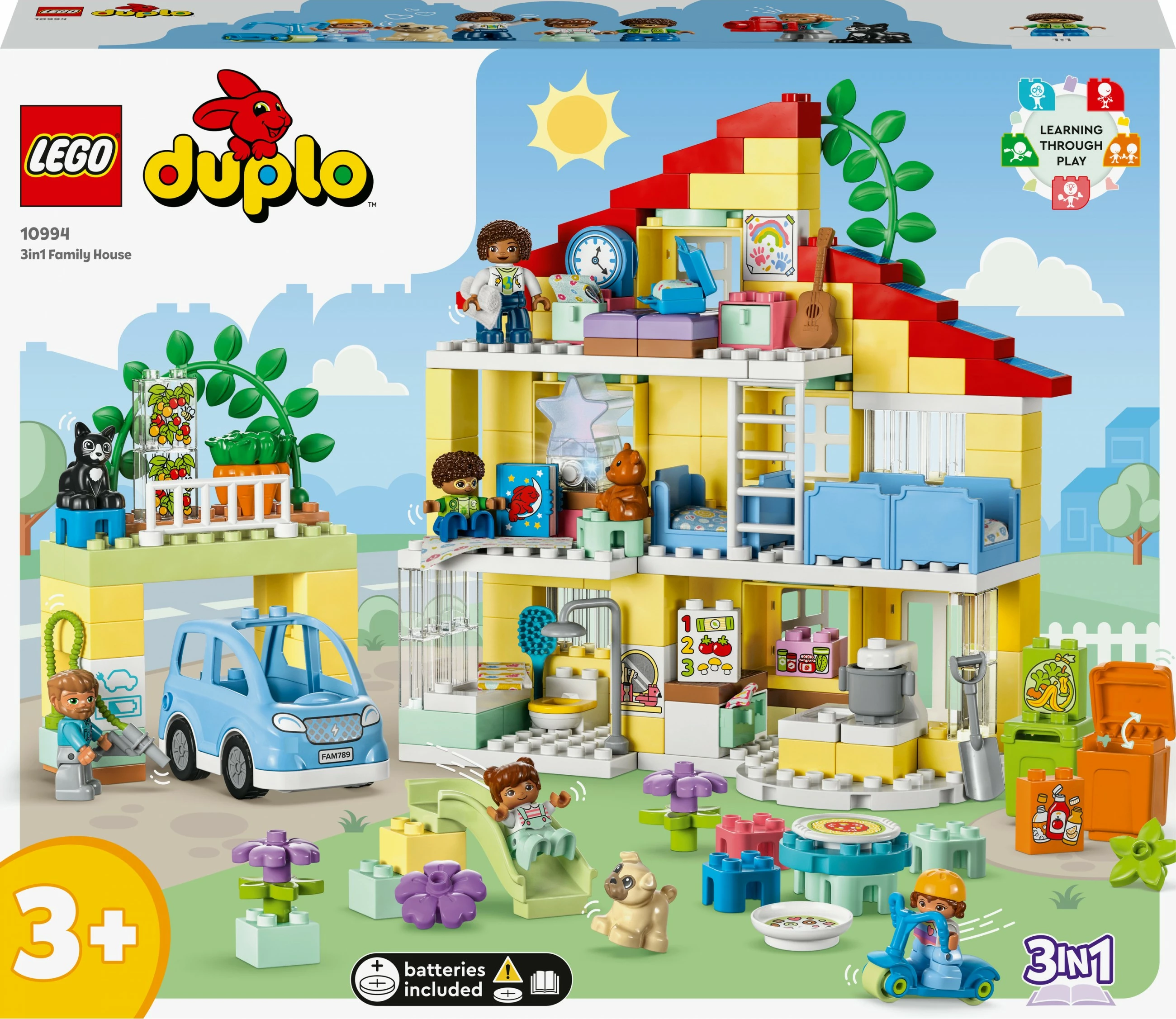 Set ndërtimi LEGO DUPLO 3in1 Family House, 218 pjesë, plastikë