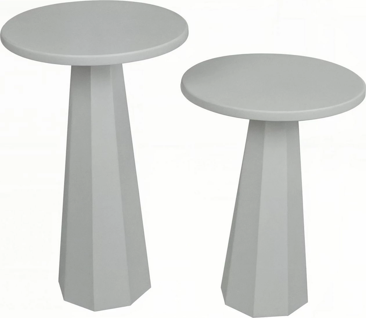 Set tavolinash kafeje Skye Decor, Lilyum (57 + 47) - e bardhë