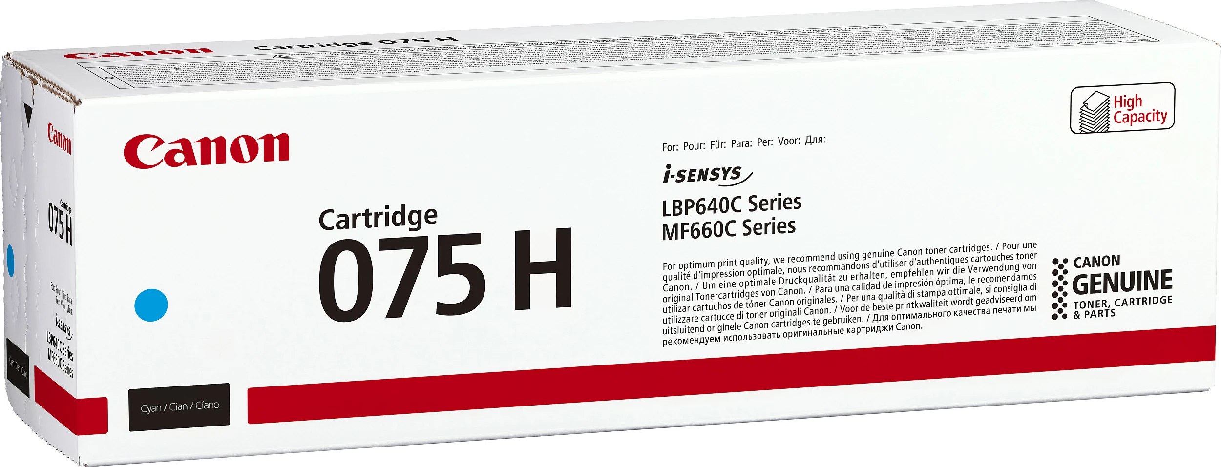 Toner Canon 075H 6368C002, Cyan, High Yield 2500 faqe