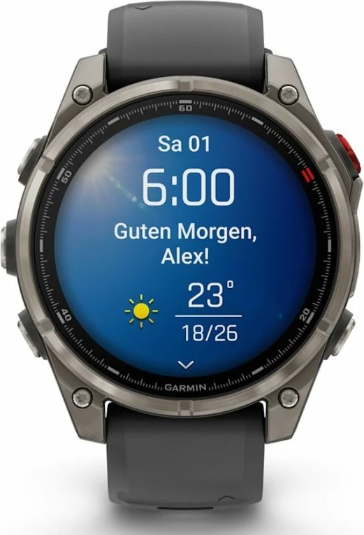 Orë sportive Garmin Fenix 8 PRO AMOLED 47mm Sapphire Titanium, e zezë