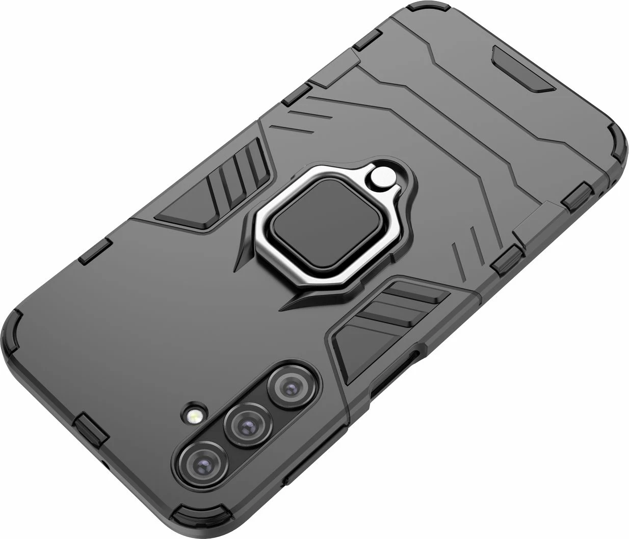 Mbështjellës Hurtel Ring Armor për Samsung Galaxy A24 4G, me unazë, i zi