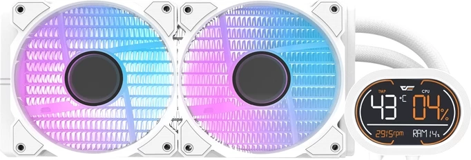 Kasë ftohëse me ujë Darkflash DH240D, ARGB, për CPU, e bardhë