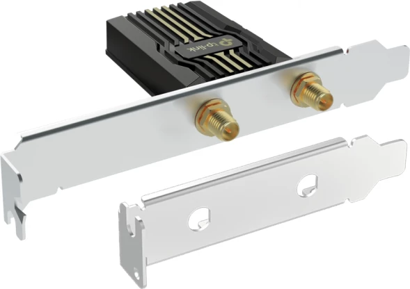 Kartelë rrjeti PCIe TP-LINK Archer TBE552E Wi‑Fi 7 BE9300, tri-band, Bluetooth 5.4, 2 antena të jashtme, e zezë, set