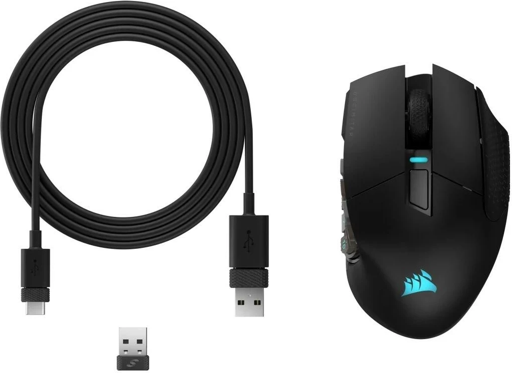 Maus Corsair Scimitar Elite Wl Bleck RGB