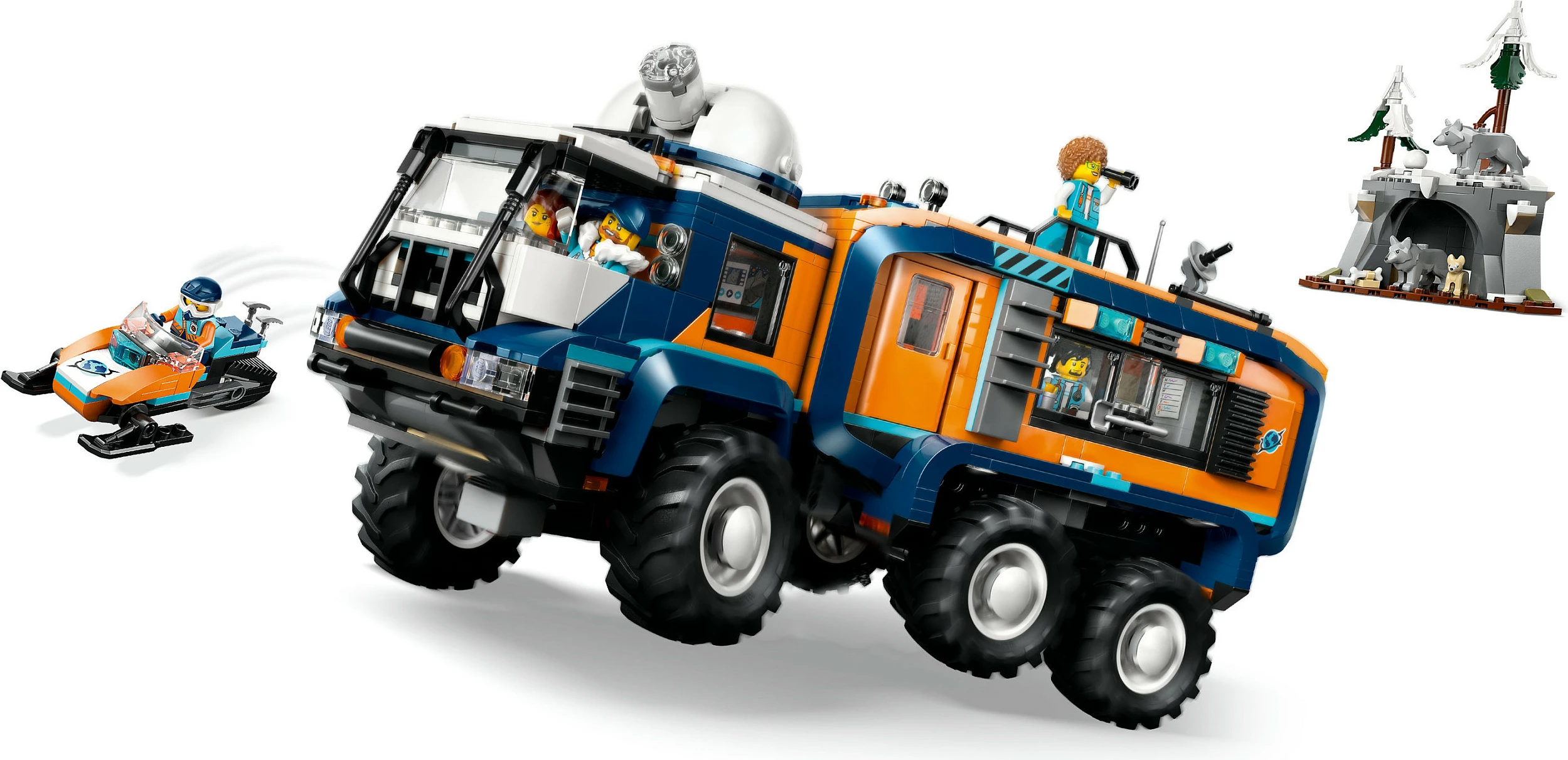 Set ndërtimi LEGO City 60471 Arctic Explorer Science Lab Truck, 1064 copë, multikolor