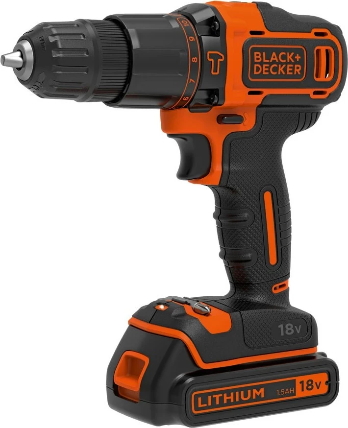 Set stërvitëse/vidhosëse dhe sharrë me bateri, Black&Decker BCK22S1S, 18V, 1.5Ah, portokalli/zi, me çantë