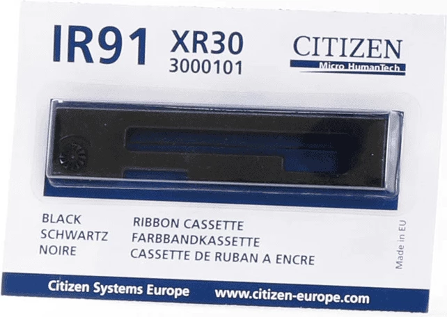 Kasetë shirit Citizen IR91 XR30 3000101, e zezë