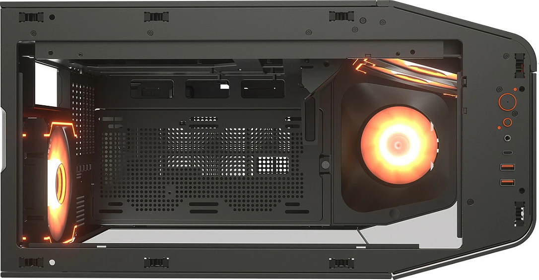 Kasë Cougar FV270 ARGB midi, e zezë