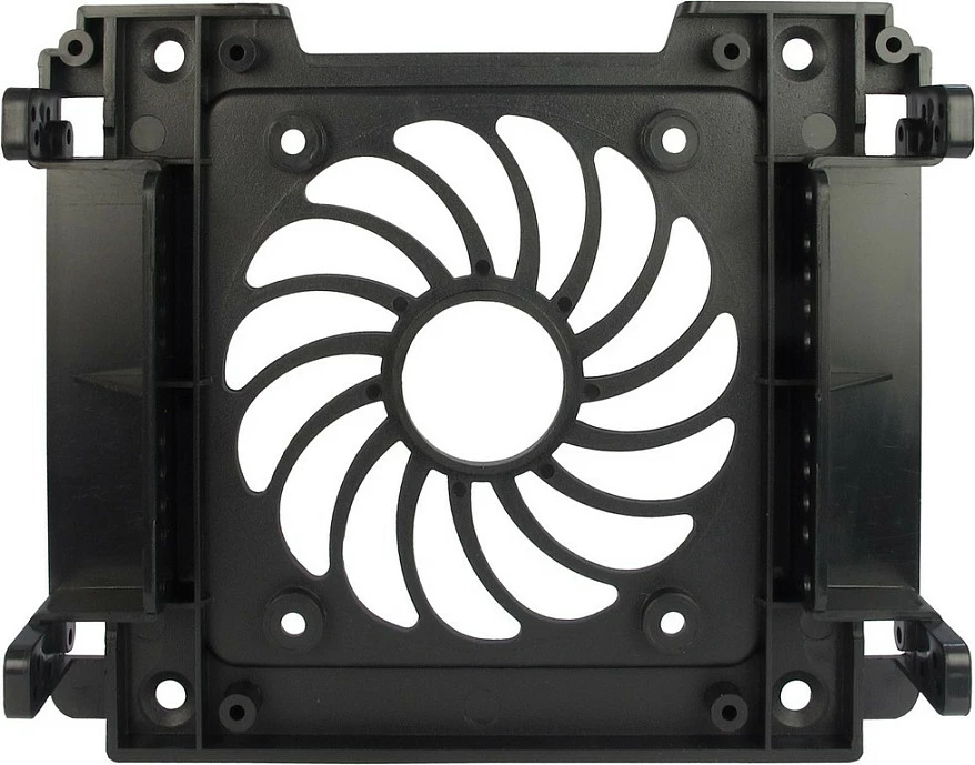 Kornizë montimi Inter-Tech Einbaurahmen 1x5.25", për 1x2.5"/1x3.5" dhe ventilator 120mm, e zezë