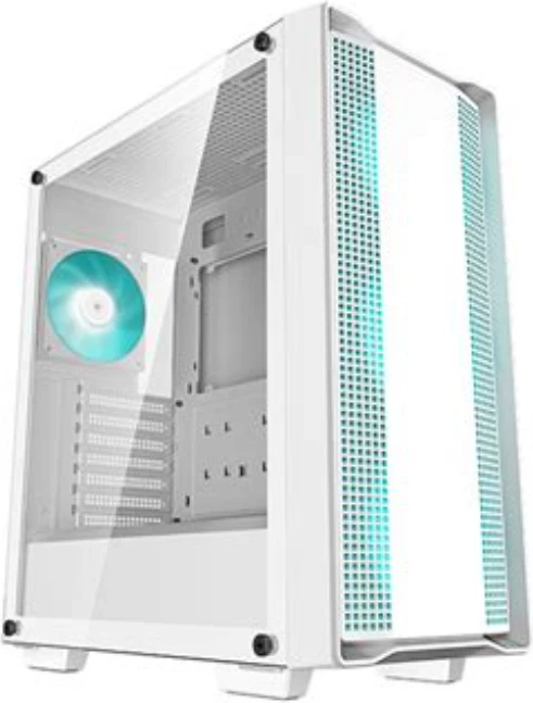 DeepCool Case CC560 V2 Mid-Tower ATX PC Case, 4x Pre-Installed 120mm LED Fans, Tempered Glass Side Panel, White