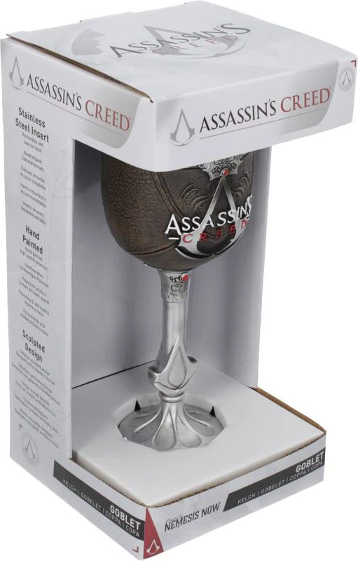 Kupë gobleti Nemesis Now Assassin’s Creed Goblet of the Brotherhood 20.5 cm, e zezë/argjendtë