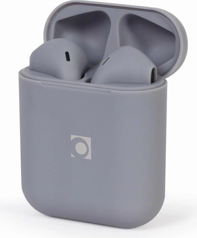 Kufje TWS Gembird Valletta TWS-SEA-GW, Bluetooth, me mikrofon, me kuti karikimi, gri