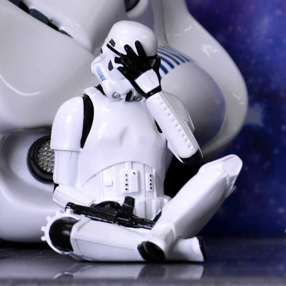 Figurinë koleksionuese NEMESIS NOW See No Evil Stormtrooper 10 cm, rrëshirë, bardhë/zezë