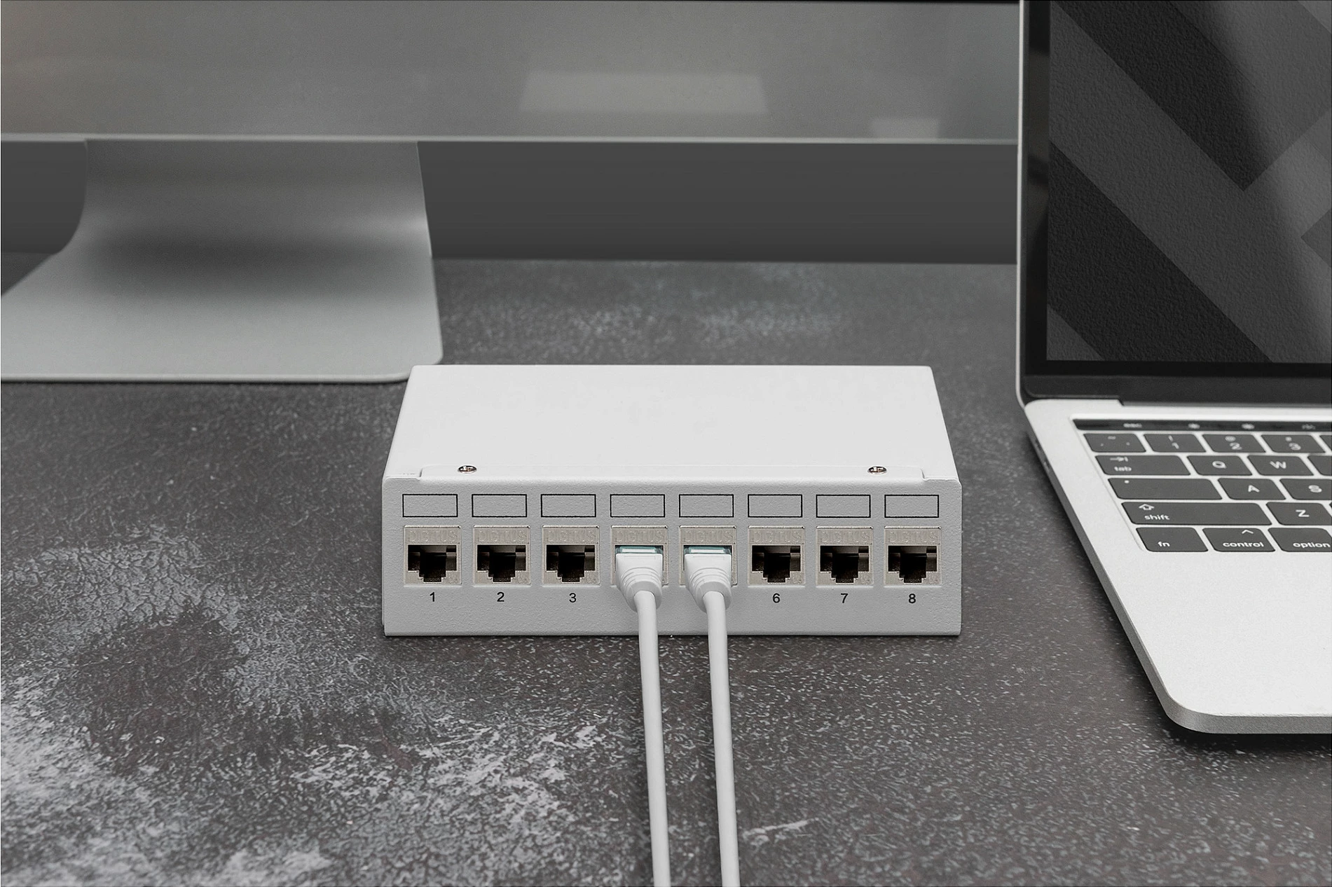 Keystone Jack Digitus Cat6A RJ45-LSA i ekranizum 500MHz, 8 copë, Silver