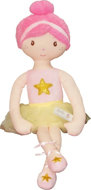 Kukull balerinë pelushi TULILO 70 cm, rozë