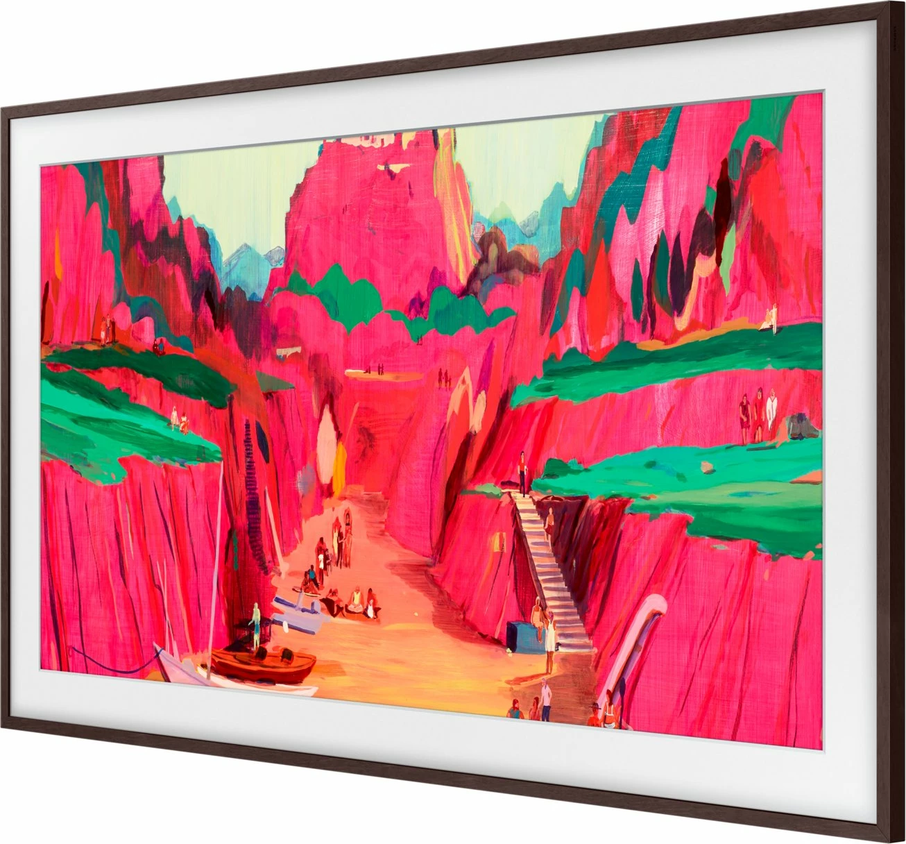 Kornizë e heqshme për TV Samsung VG-SCFF75BWBXC 75\" për The Frame 2025/2026, dru i errët