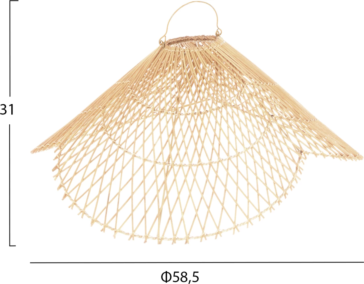 Llambë tavani varëse, ratan natyral, FH7878.02, 58.5x31cm