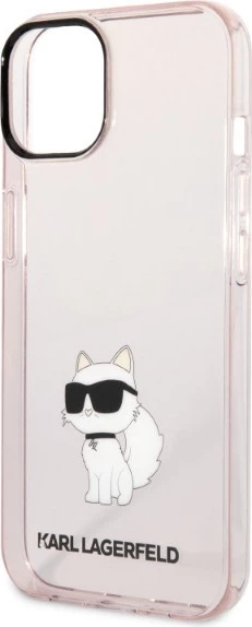 Mbështjellës Karl Lagerfeld KLHCP14MHNCHTCP për iPhone 14 Plus 6.7", Choupette, Rozë