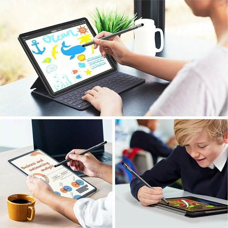 Stilolaps stylus Joyroom JR-DR01 për ekrane kapacitivë, 165 mm, set me 2 maja rezervë, i zi