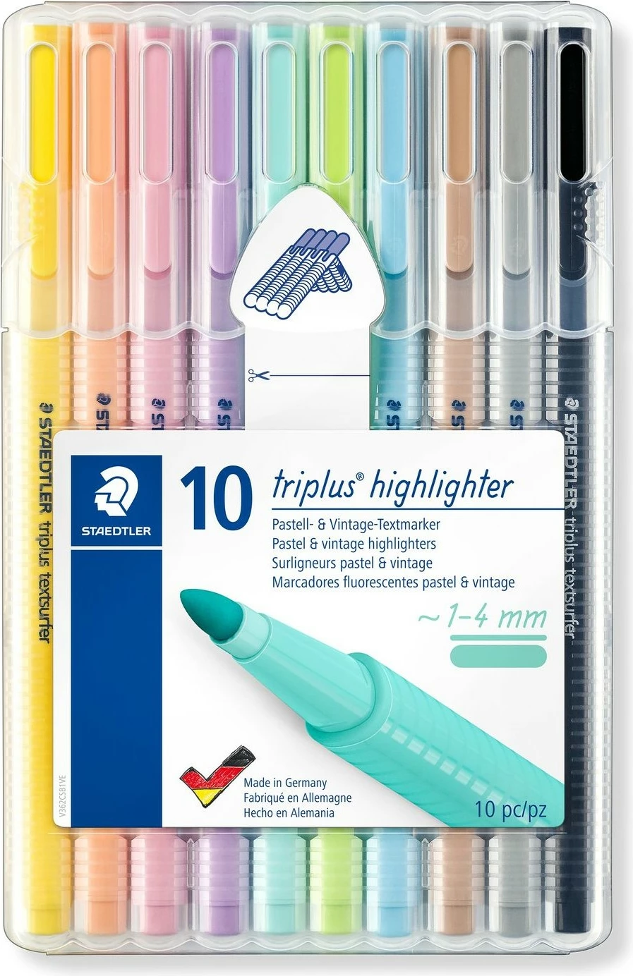 Set markerash STAEDTLER 362 C, 10 copë, ngjyra pastel