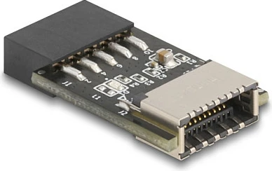 Adapter intern DeLOCK USB 9-pin (header) në USB Type-E Key A, gri