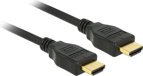 Kabllo HDMI DeLOCK 84713, 1 m, High Speed me Ethernet, 4K 60Hz, e zezë