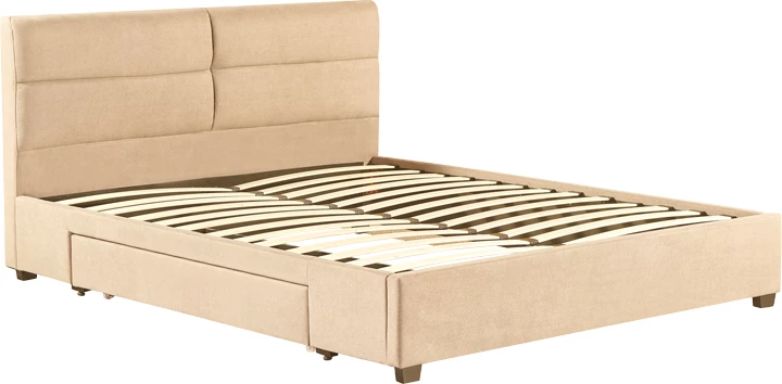 Krevat dopio me sirtar, ngjyrë bezhë, 160x200cm