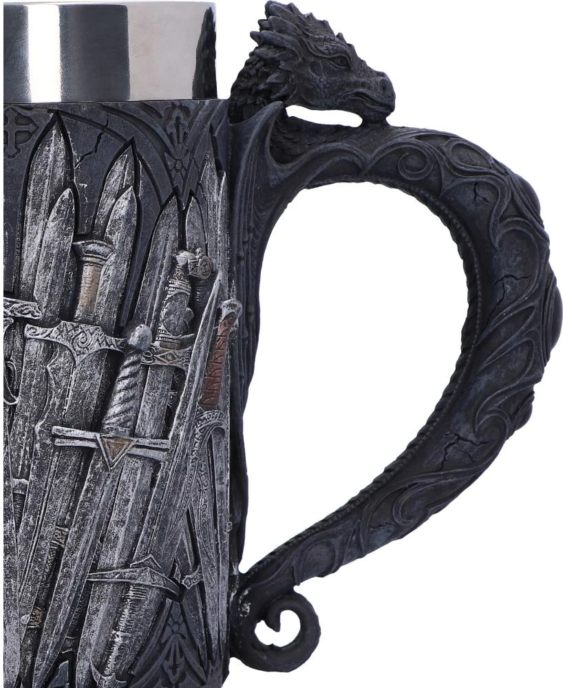 Vrç dekorativ Nemesis Now Sword 14 cm, rezinë me insert inox, e zezë/argjendtë