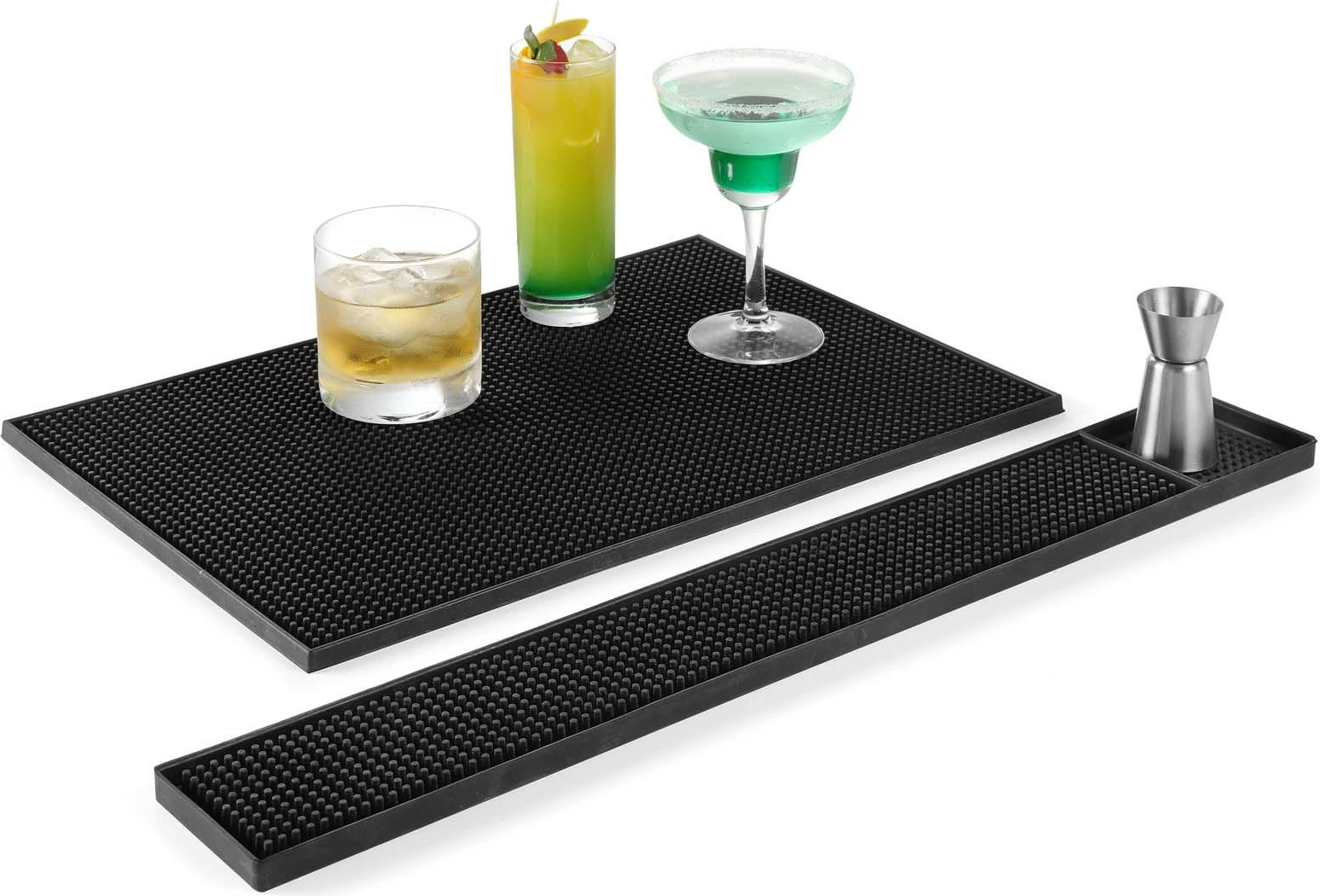 tapet baristi prej gome, Bar Up Bartender Mat, 610x85x15 mm, i zi