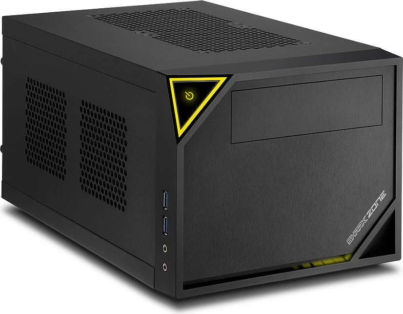 Kasë Sharkoon Shark Zone C10 Mini-ITX, metal, e zezë/verdhe