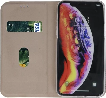 Mbështjellës flip ONASI Moon për Xiaomi Mi 10T Lite, me magnet, me xhep kartele, ari