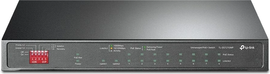 Switch TP-Link TL-SG1210MP, 8 porta Gigabit, PoE+, i zi