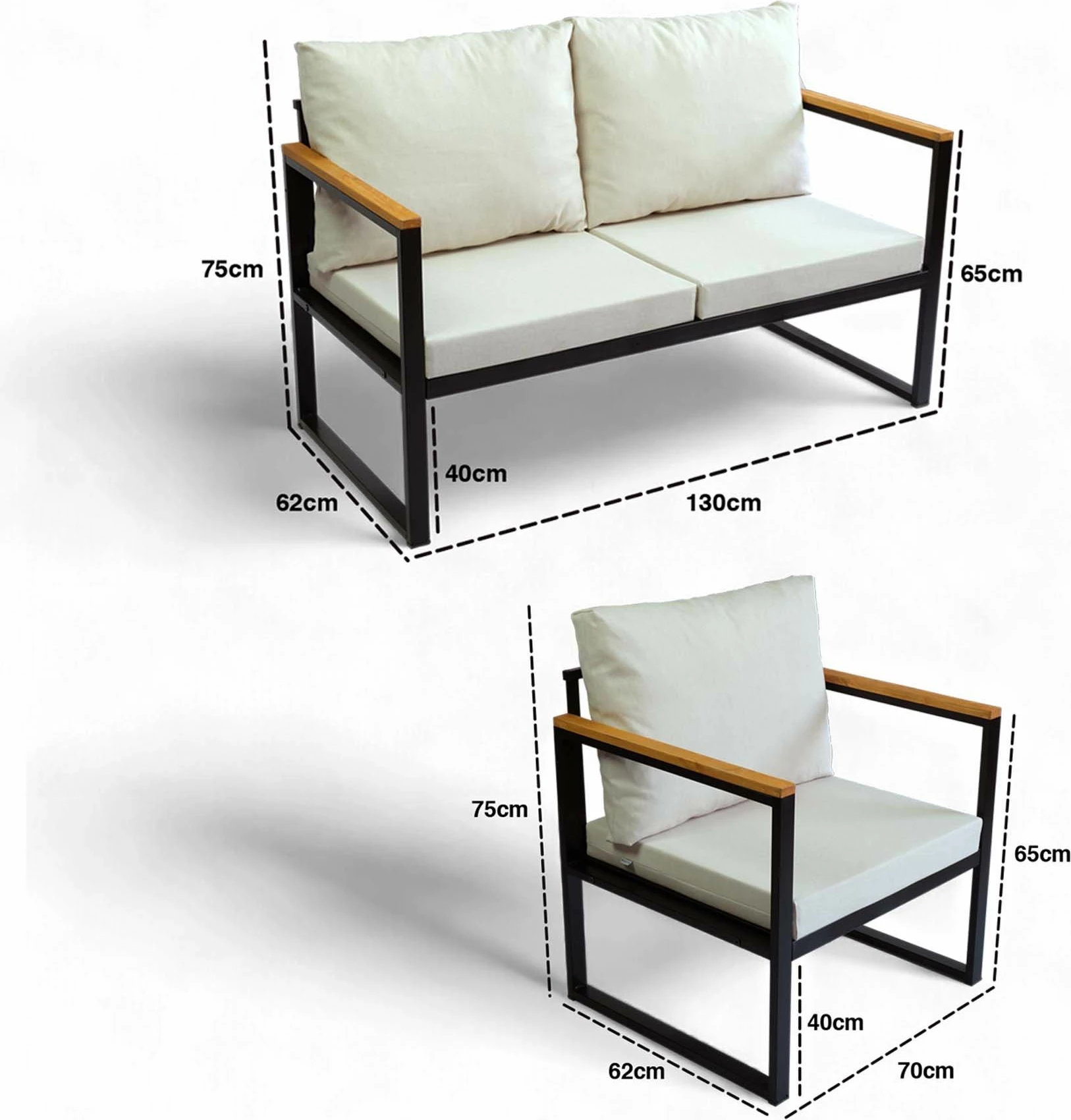 Set lounge për kopsht Skye Decor, CPT5552-130