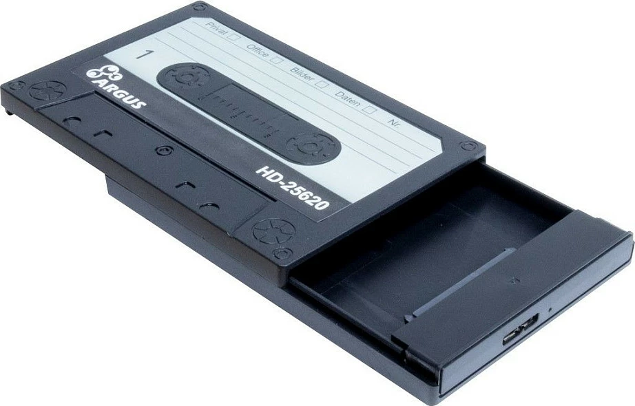Kuti e jashtme për HDD/SSD 2.5" Inter-Tech Argus HD-25620, dizajn kasetë, e zezë
