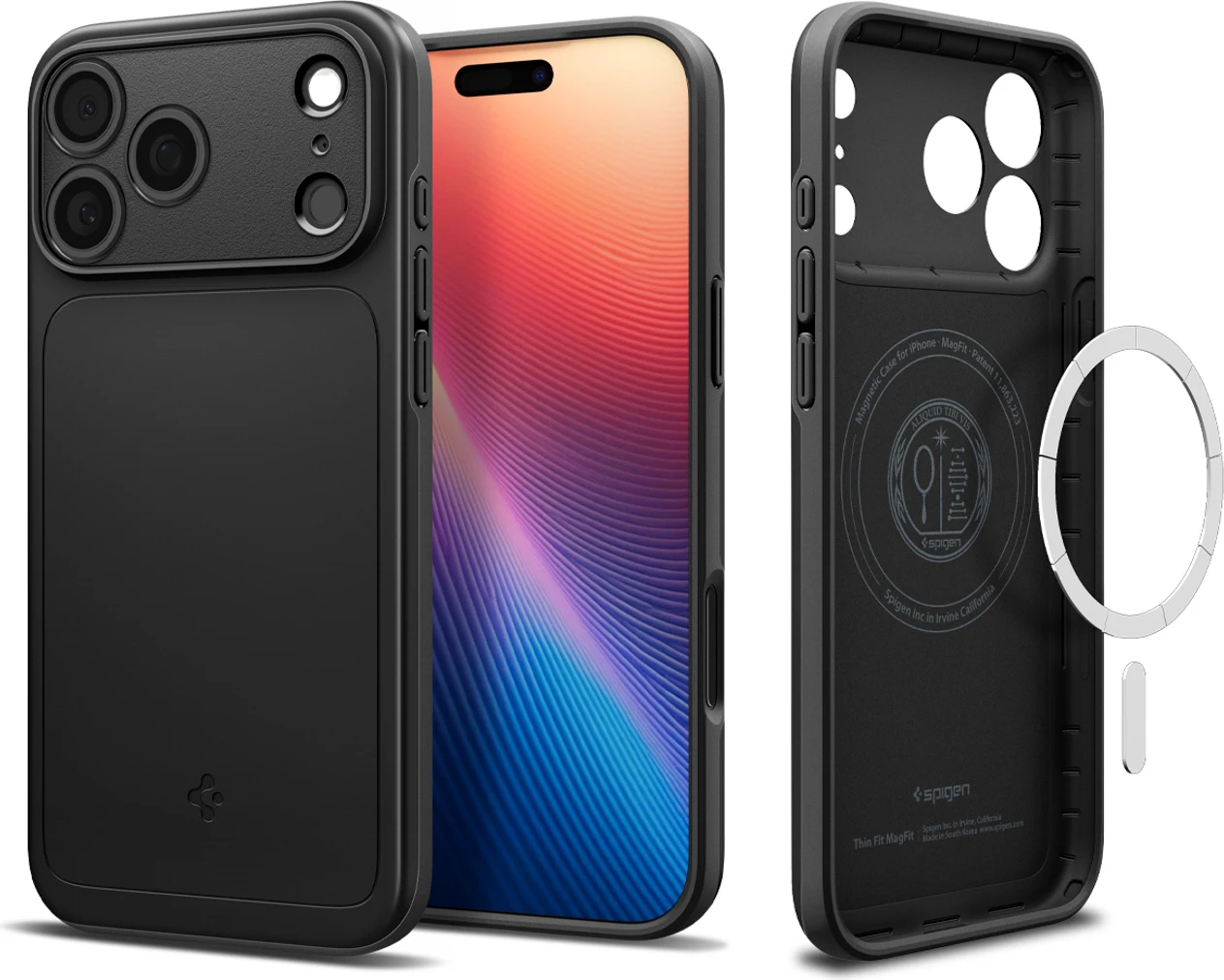 Mbështjellës Spigen Thin Fit MagSafe për iPhone 17 Pro Max, i zi