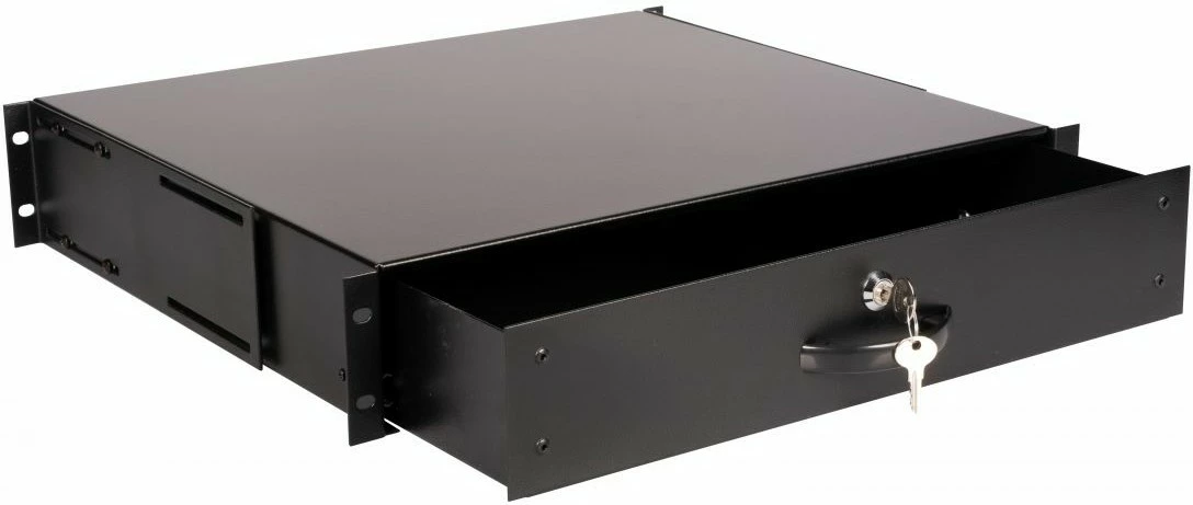 Sirtar rack EQUIP 19 inç 2U, i zi, me bravë