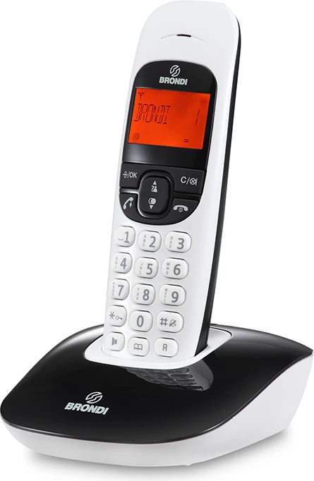 Telefon pa kabllo Brondi Nice, zi/bardhë