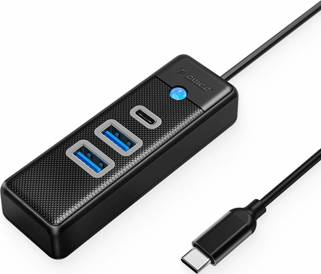 Hub USB-C Orico PWC2U-C3-015-BK-EP 3 porte (2x USB 3.0 + 1x USB-C) 5 Gbps i zi