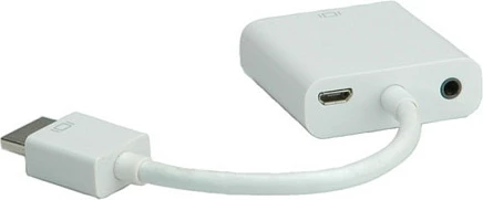 Adapter kabllo ROLINE HDMI në VGA, 0.15 m, 1080p, i bardhë
