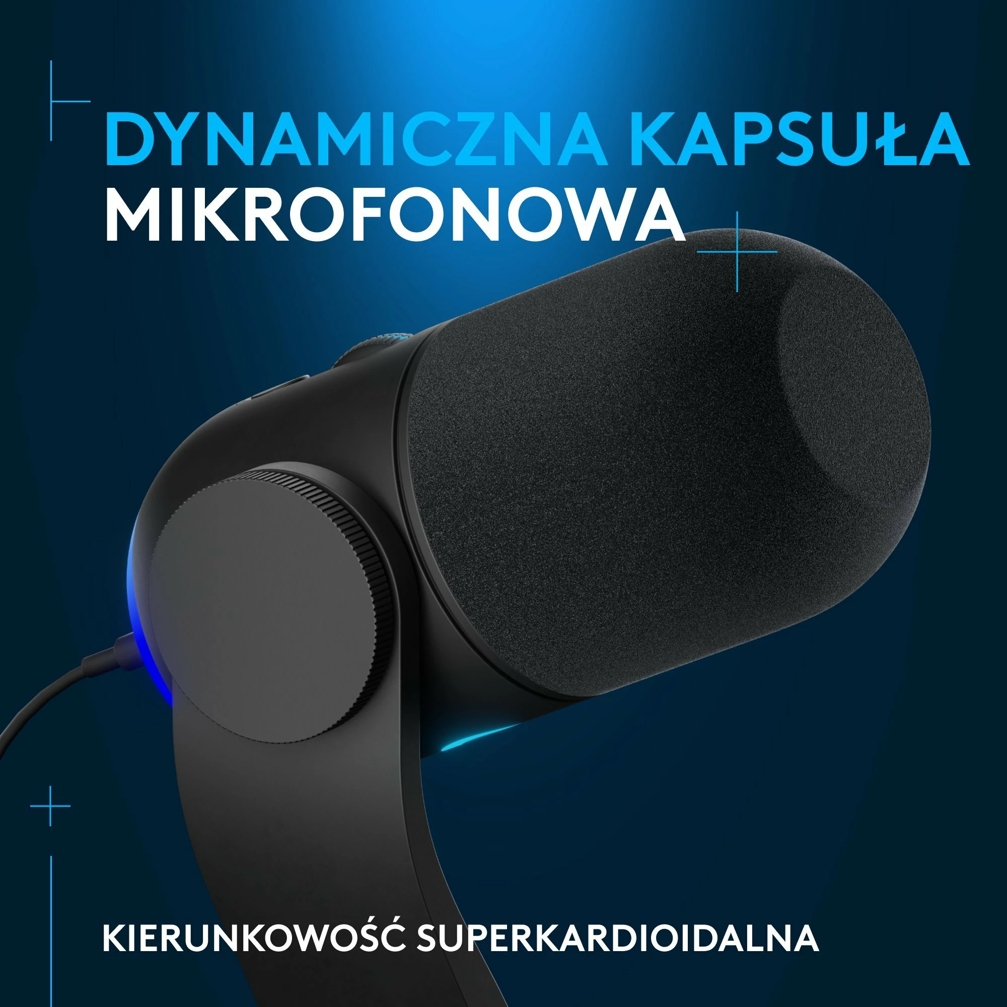 Mikrofon Logitech G Yeti GX 988-000569 USB/USB-C dinamik superkardioid me RGB LIGHTSYNC, i zi
