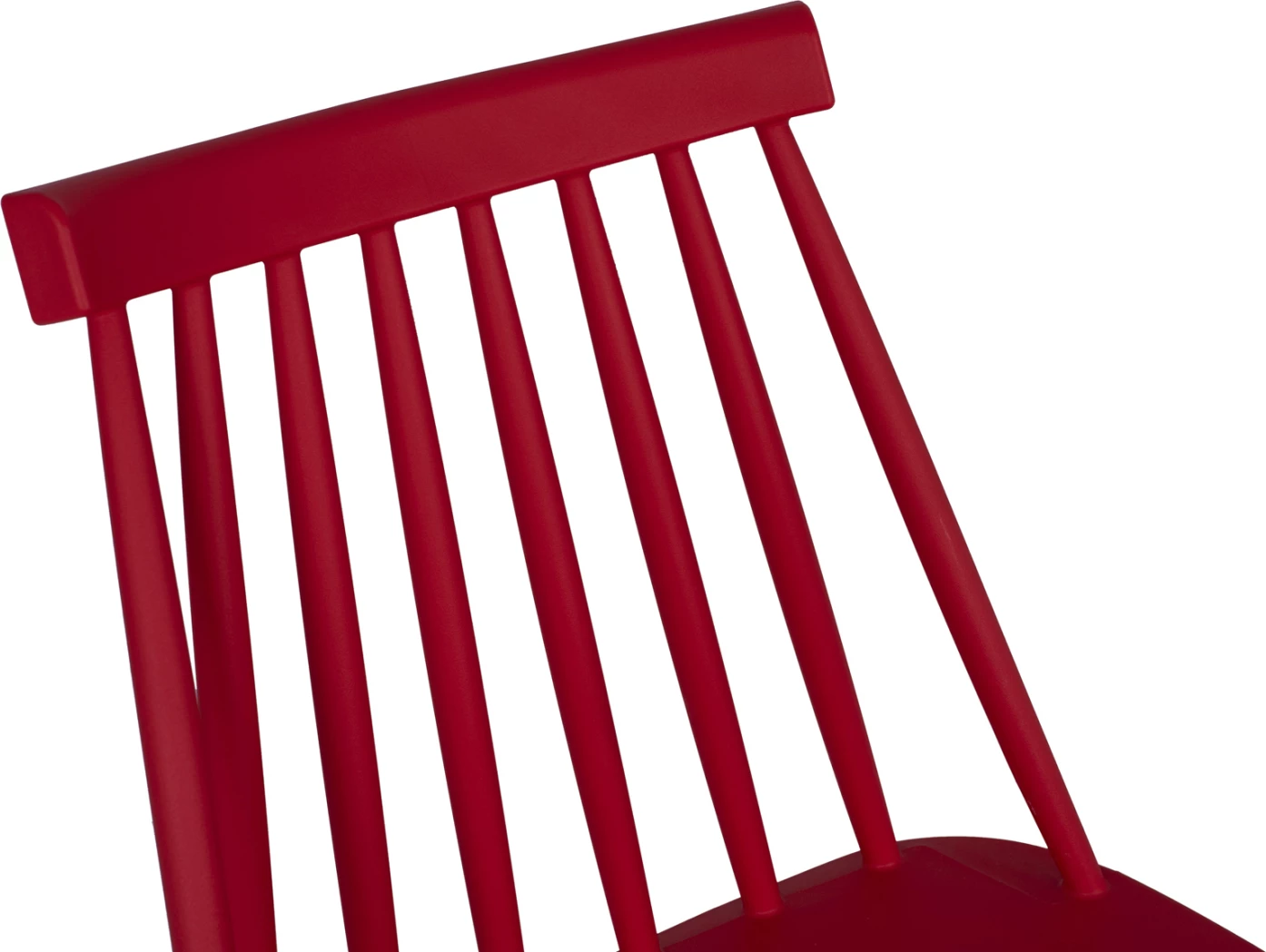 Karrige ngrënieje Vanessa e kuqe me këmbë metalike 42,5x47x81,5cm, set prej 4 copë