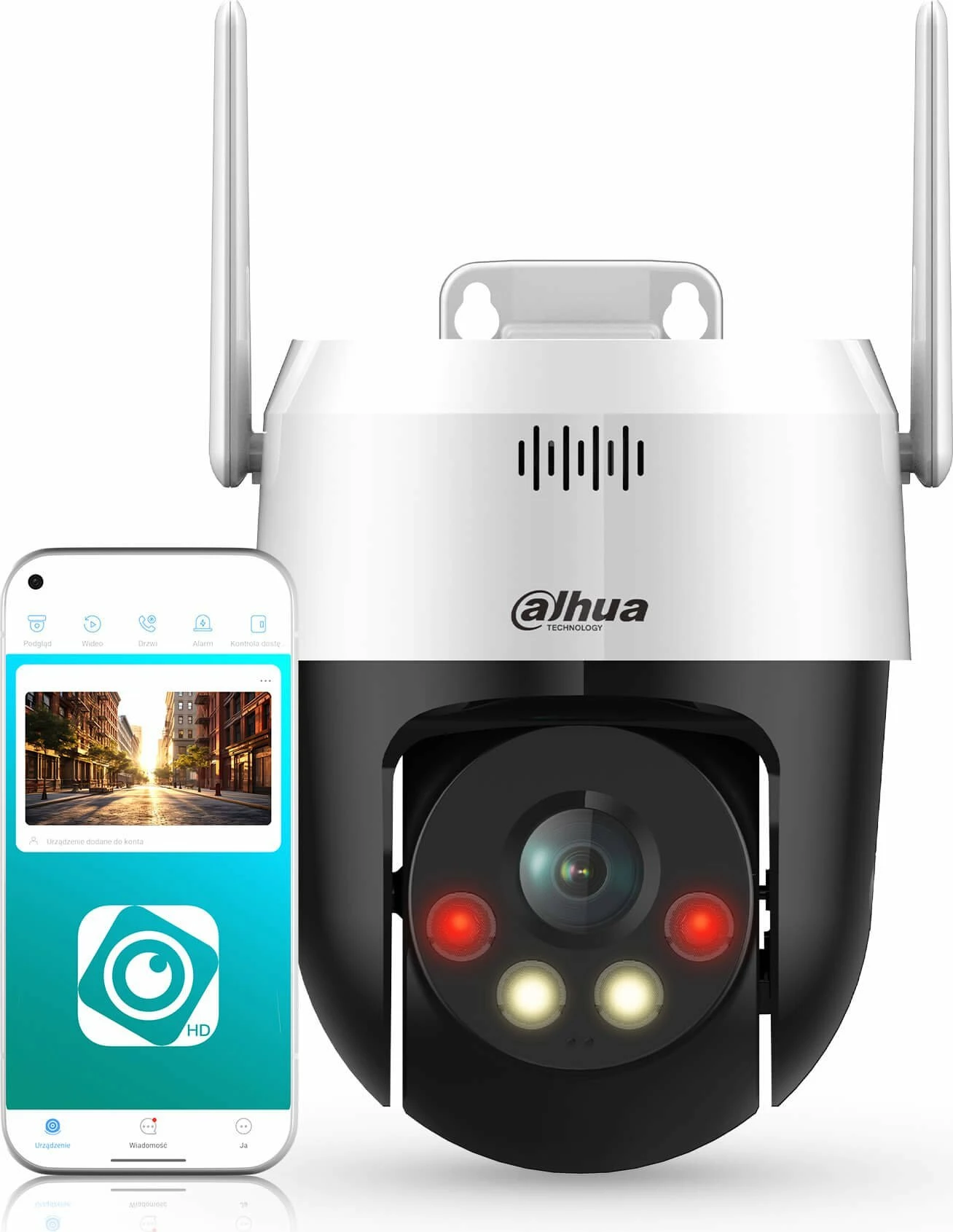 Kamerë IP sigurie Dahua Picoo A2 P5AE-PV 5MP WiFi 2.4GHz Dual Light IP66 e bardhë