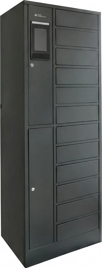 Kabinet karikimi GoodConnections Ladespind, 12 ndarje me kyç, USB-C 65W, i zi